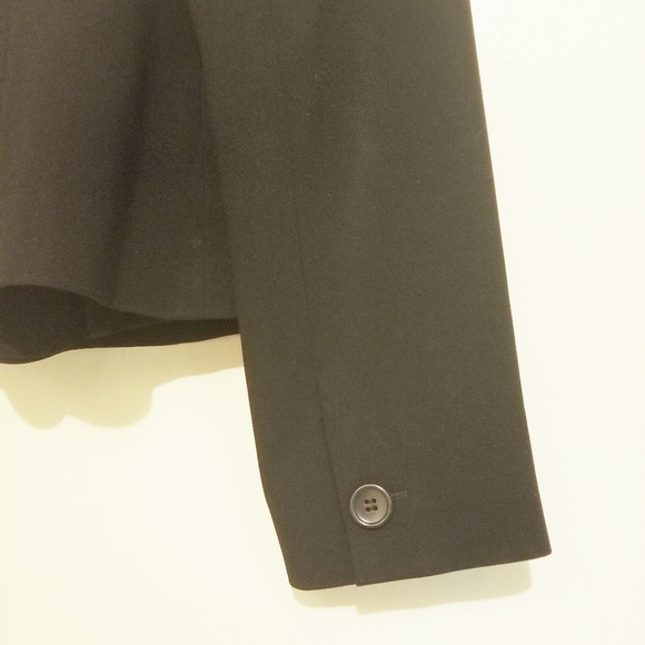 ANN TAYLOR CLASSIC BLACK 4 BUTTON BLAZER - Picture 3 of 4